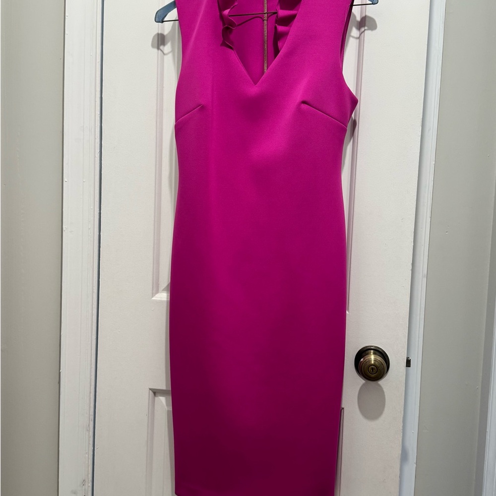 Calvin Klein Fuchsia Backless Dress